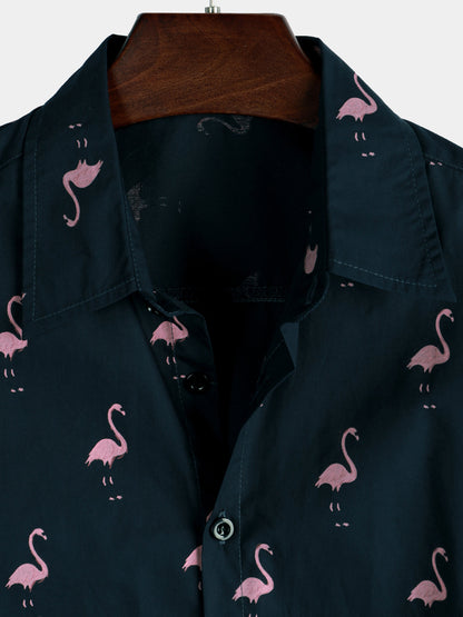 Camisa Hawaiana Flamencos Tropical