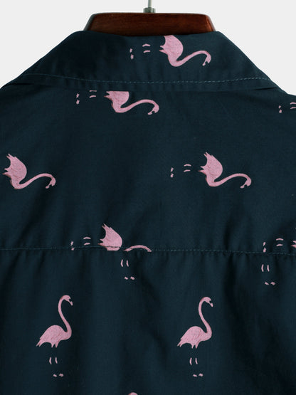 Camisa Hawaiana Flamencos Tropical