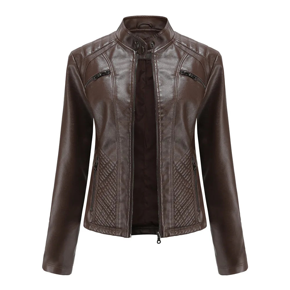 Chaqueta PU Cuero Entallada