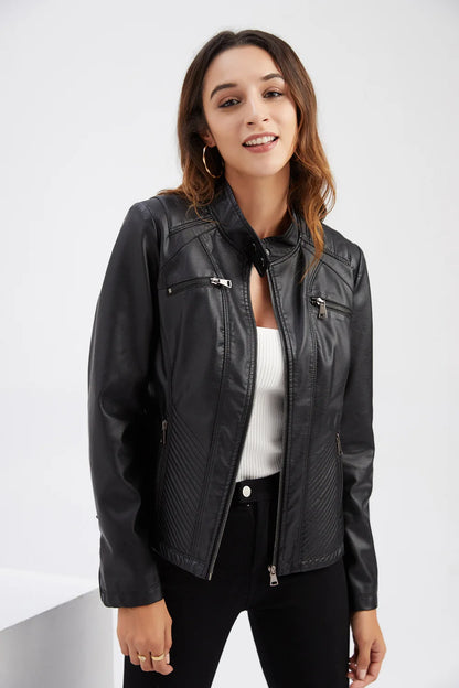 Chaqueta PU Cuero Entallada