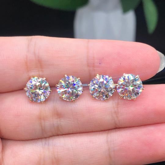 Pendientes elegantes de oro blanco Tera