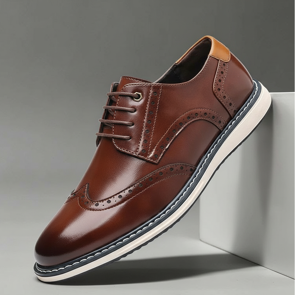 Elegantes Zapatos Oxford Cuero Premium