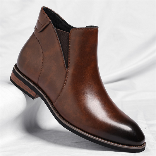 Elegantes Botas Chelsea de Cuero Premium para Hombre
