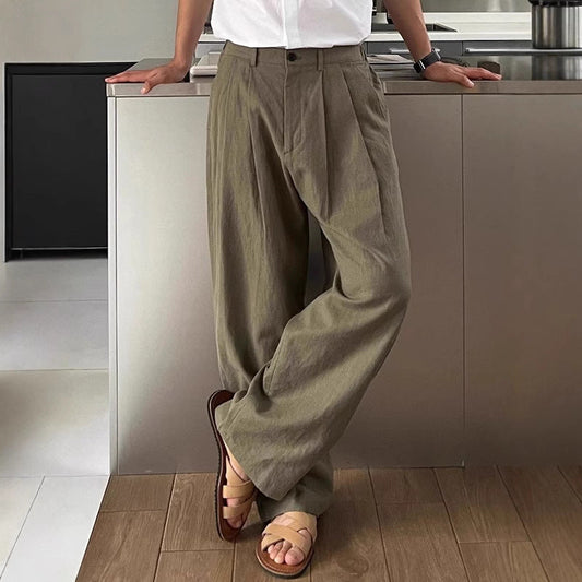 Pantalon Lino Pierna Ancha
