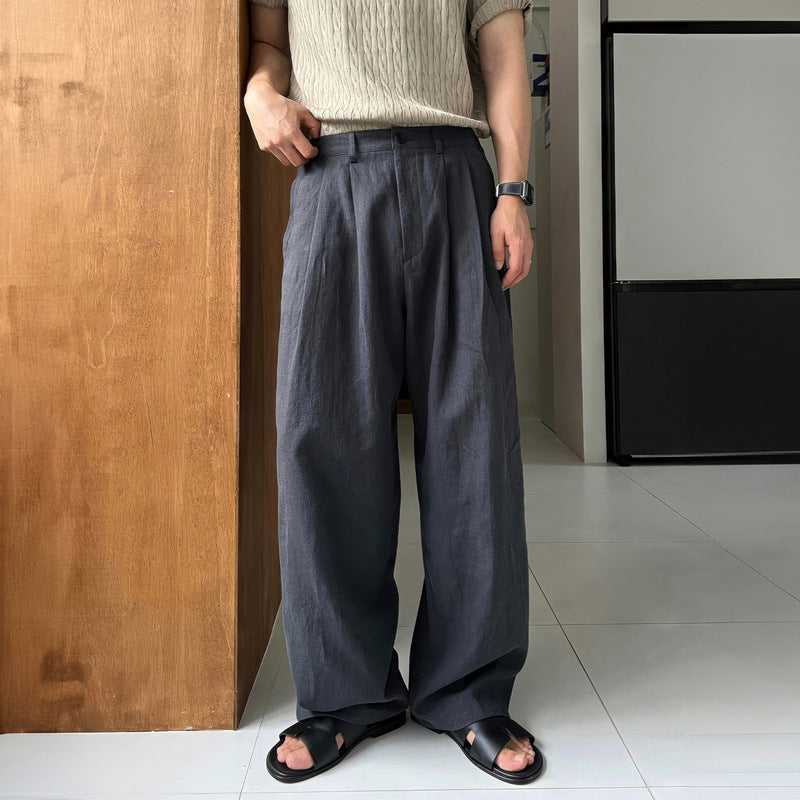 Pantalon Lino Pierna Ancha