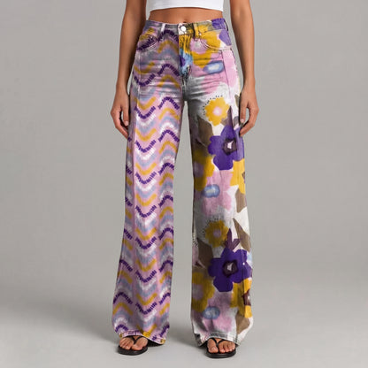 Pantalon bohème zigzag