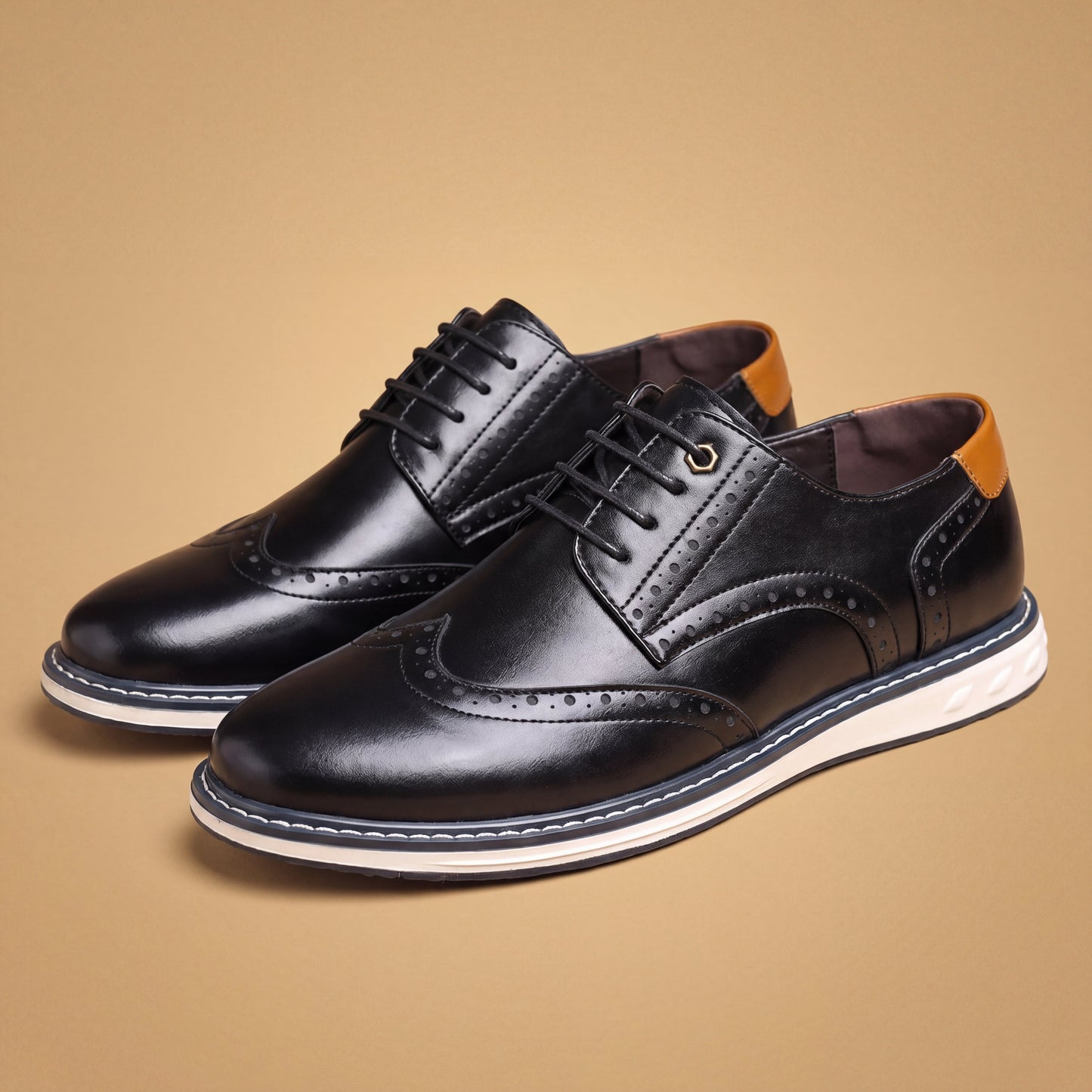 Élégantes chaussures richelieu en cuir premium