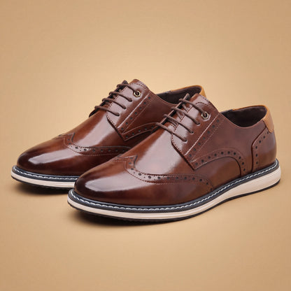 Élégantes chaussures richelieu en cuir premium