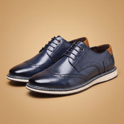 Élégantes chaussures richelieu en cuir premium