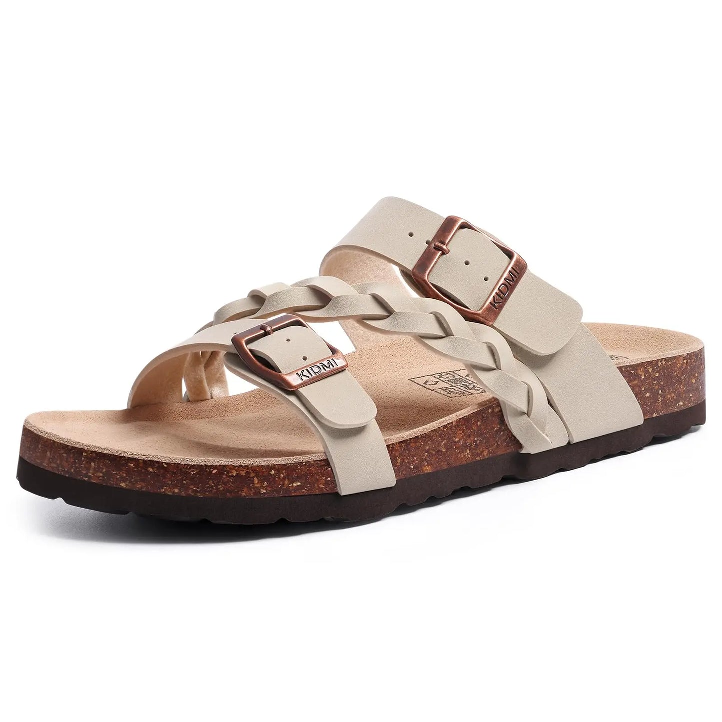Sandalias de Corcho con Hebilla y Soporte de Arco