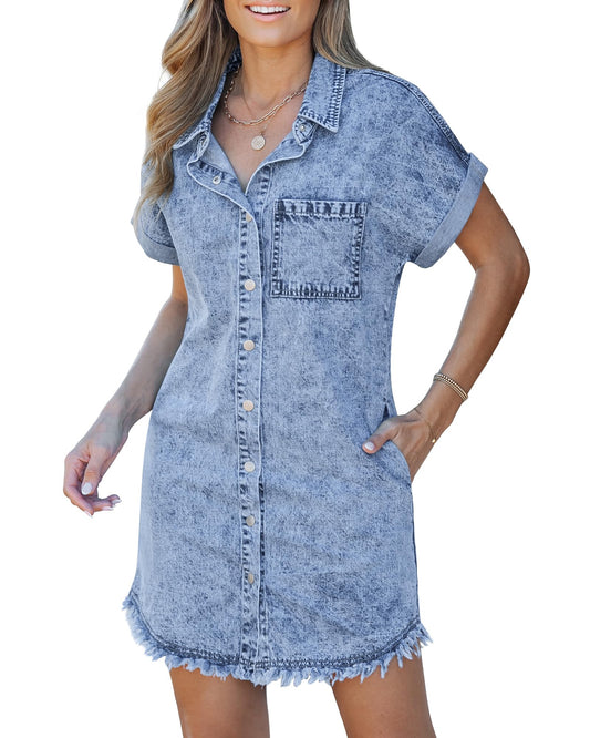 Kaelia | Vestido camisero de denim
