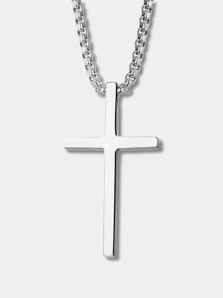Chaîne avec pendentif croix simple