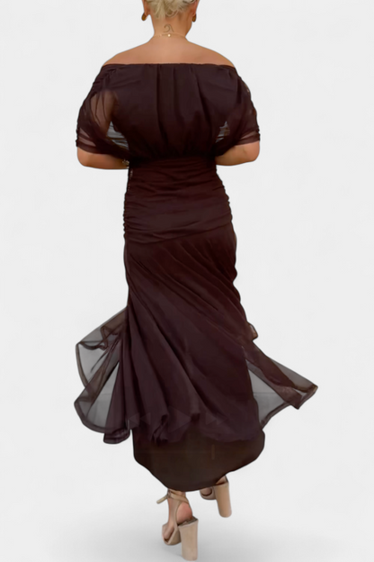 Robe longue verte élégante