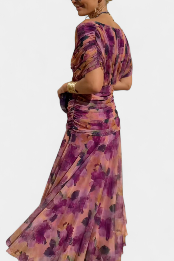 Robe longue verte élégante