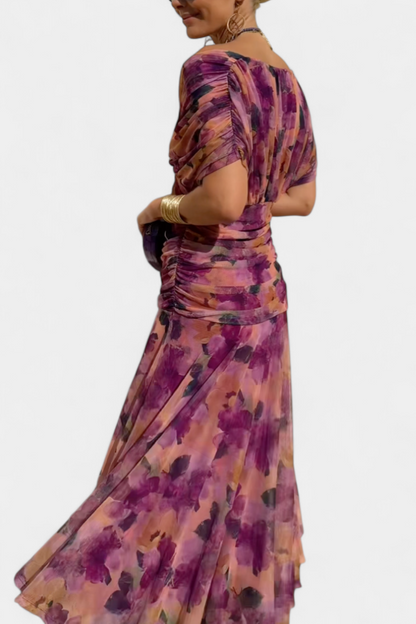 Robe longue verte élégante