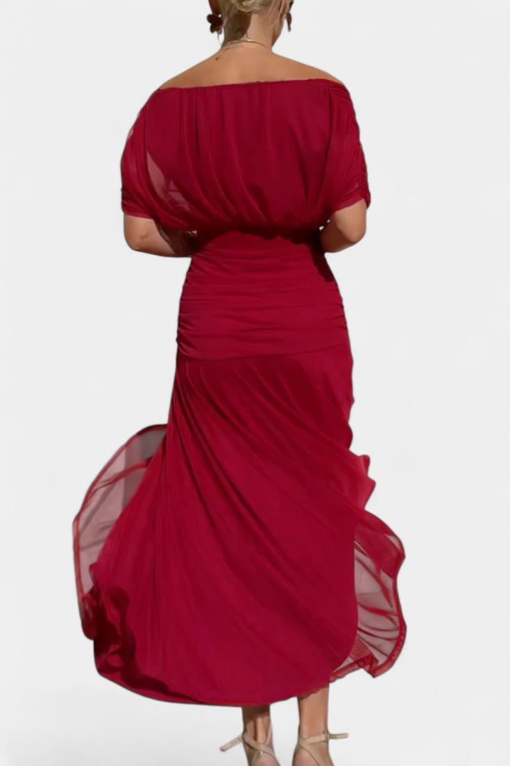 Robe longue verte élégante