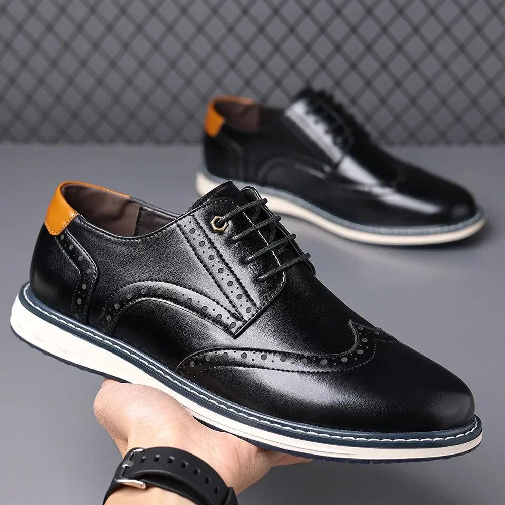 Elegantes Zapatos Oxford Cuero Premium