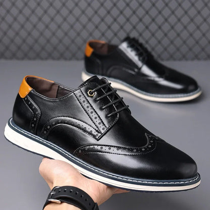 Elegantes Zapatos Oxford Cuero Premium