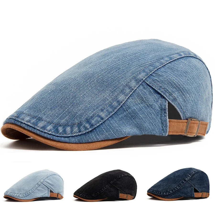 Bloom™ | Gorra plana de denim premium – Estilo atemporal y comodidad diaria