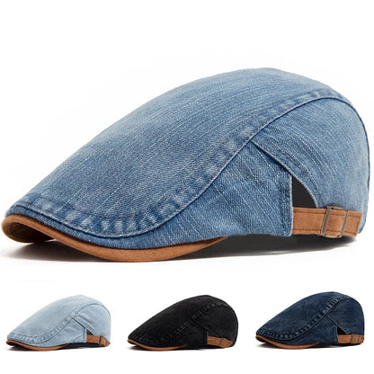 Bloom™ | Gorra plana de denim premium – Estilo atemporal y comodidad diaria