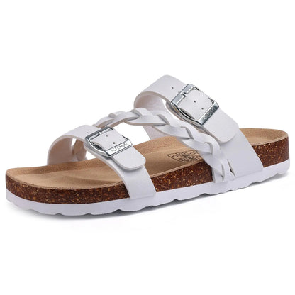 Sandalias de Corcho con Hebilla y Soporte de Arco