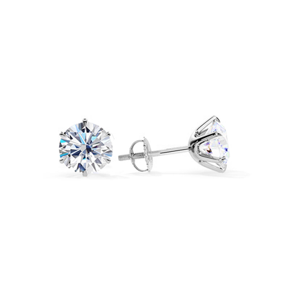 Pendientes elegantes de oro blanco Tera