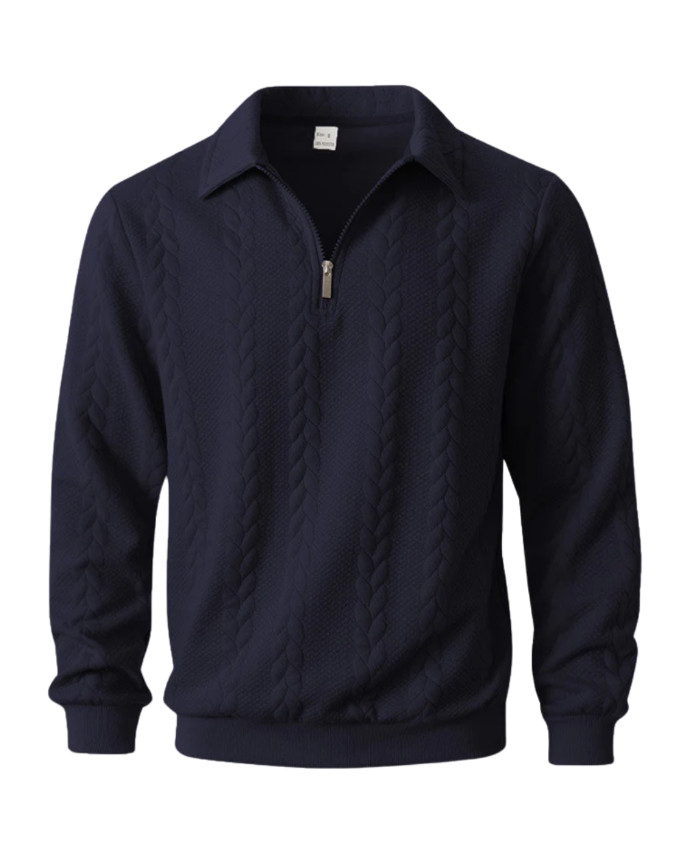 Elegante Jersey con Cremallera y Estampado – Estilo Moderno y Confort Diario