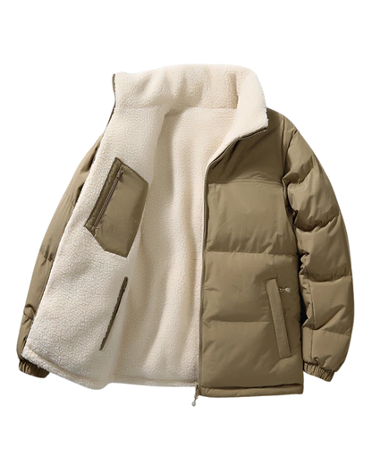 Elegante Chaqueta Reversible para Hombre – Estilo Versátil con Forro Polar