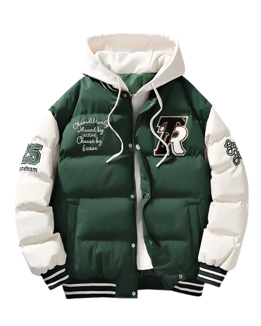 Elegante Chaqueta Acolchada con Capucha para Hombre – Abrigo Moderno y Versátil