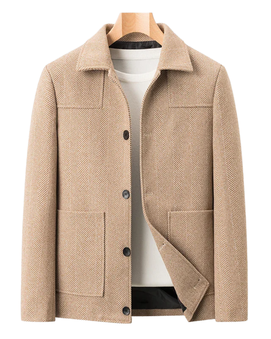 Elegante Chaqueta de Lana Premium para Hombre