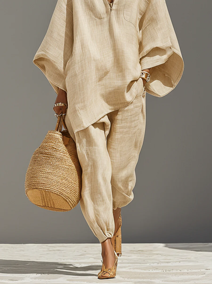 Ensemble ourlet asymétrique et pantalon de jogging