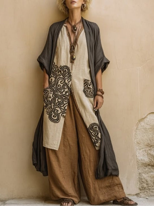 Conjunto Tres Piezas Estilo Bohemio Tribal