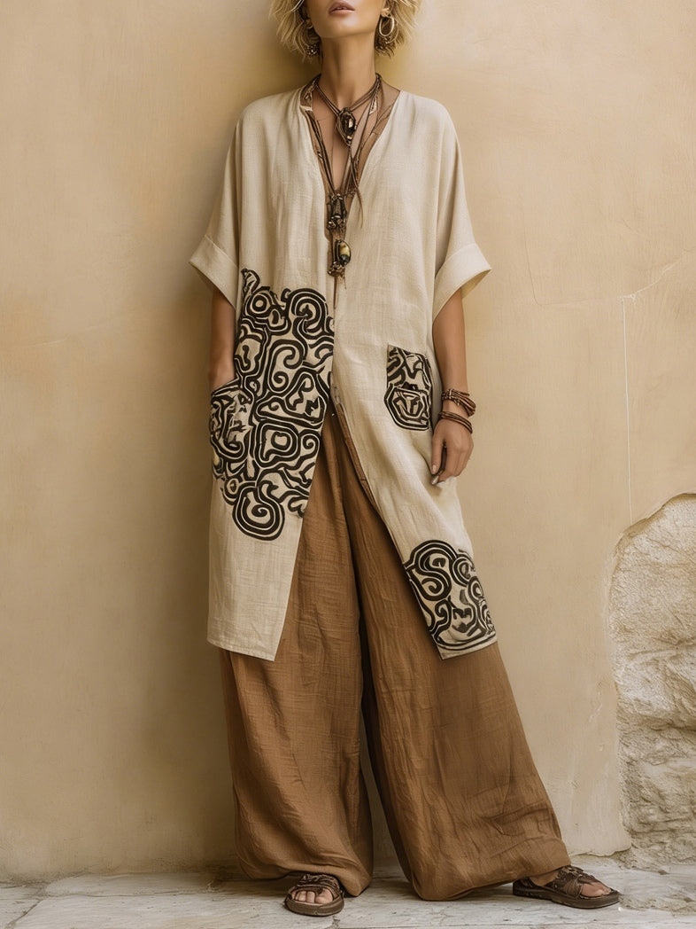 Conjunto Tres Piezas Estilo Bohemio Tribal