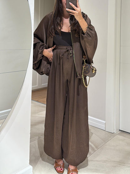 Pantalones Fluidos Anchos