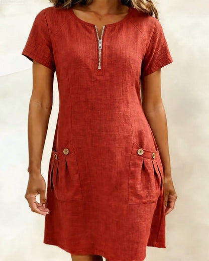 Van Elst Mode® | Vestido de algodón con cremallera