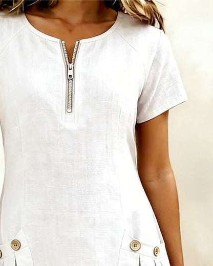 Van Elst Mode® | Vestido de algodón con cremallera