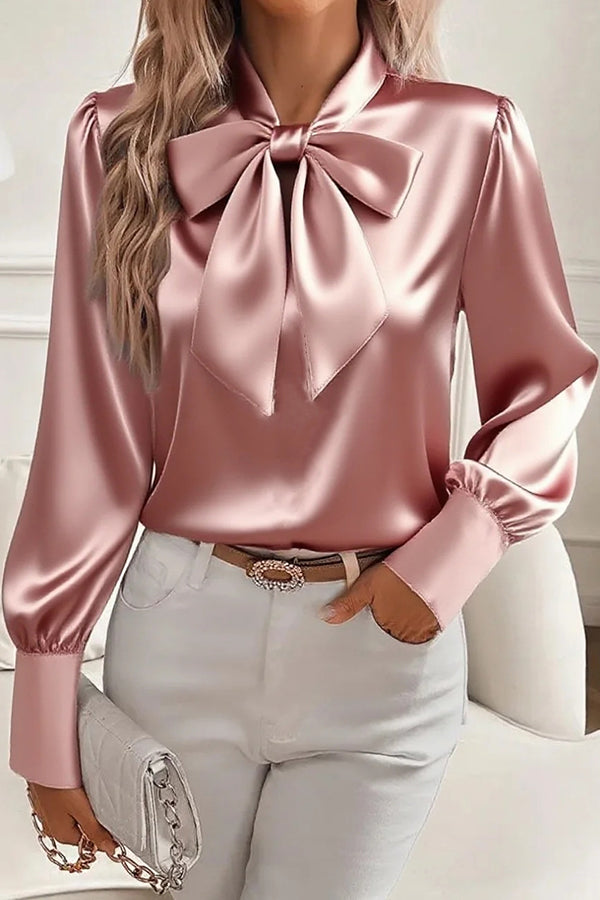 Camisa Elegante Lazo de Satén