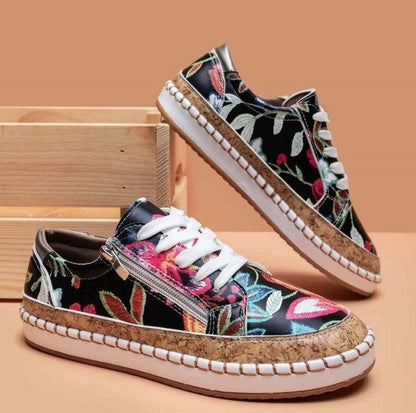 Zapatillas con Diseño Vintage Floral