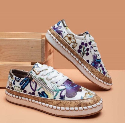 Zapatillas con Diseño Vintage Floral