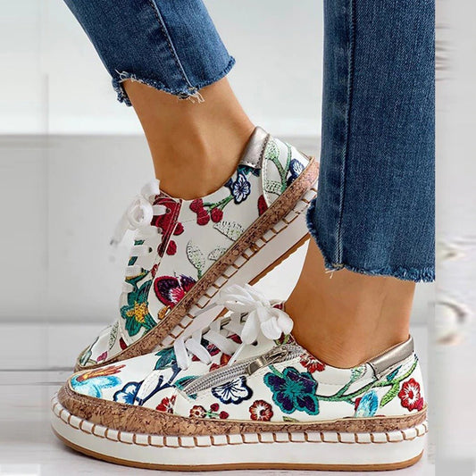 Zapatillas Ortopédicas con Diseño Vintage Floral