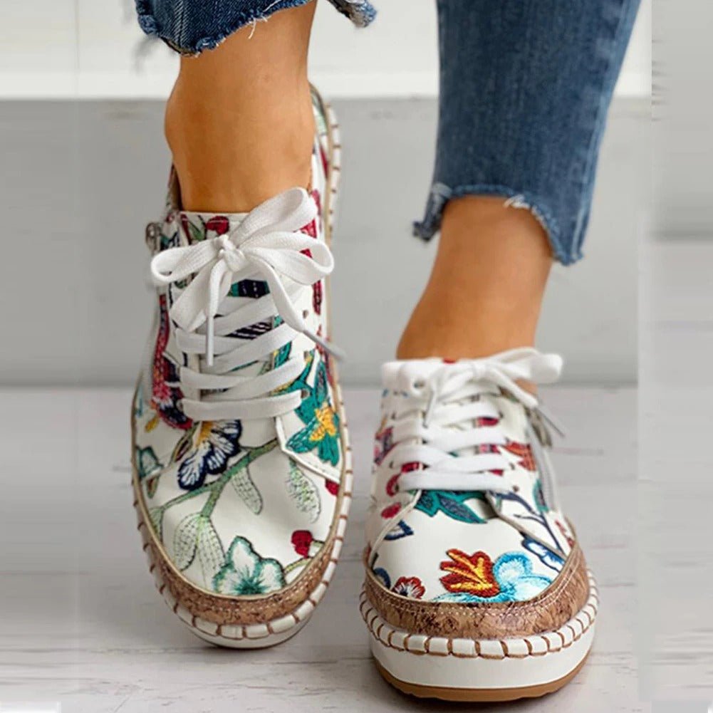 Zapatillas con Diseño Vintage Floral