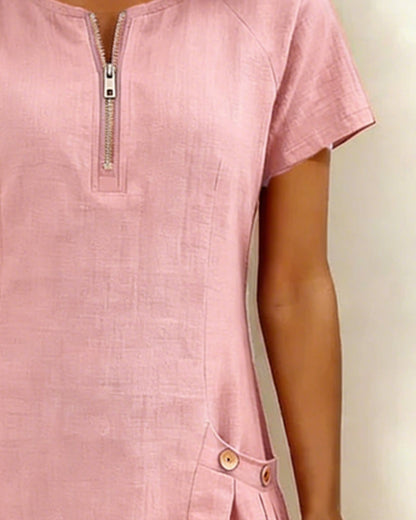 Van Elst Mode® | Vestido de algodón con cremallera
