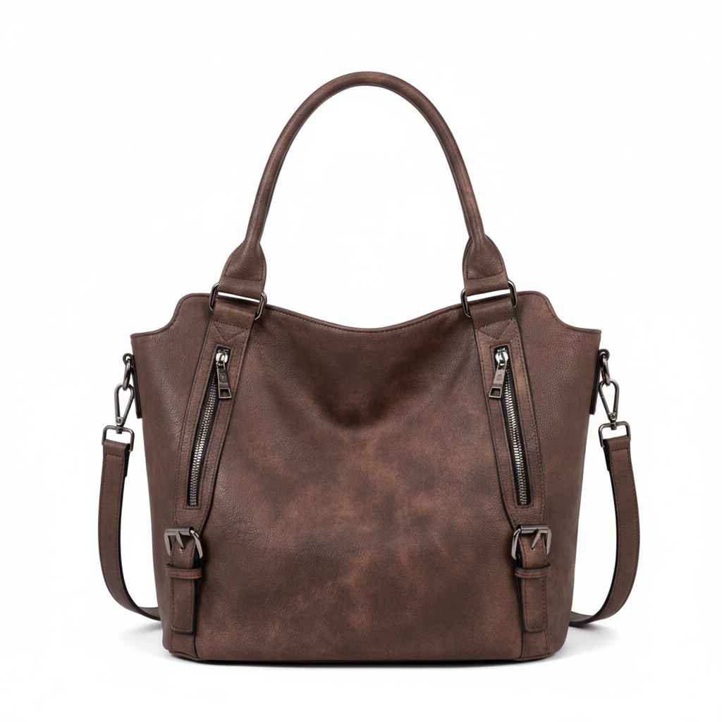 Bolso marrón de cuero