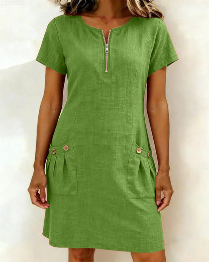 Van Elst Mode® | Vestido de algodón con cremallera