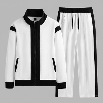 Conjunto deportivo blanco y negro mejorado