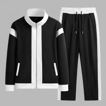 Conjunto deportivo negro y blanco mejorado