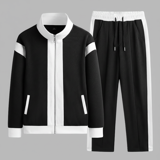 Conjunto deportivo negro y blanco mejorado