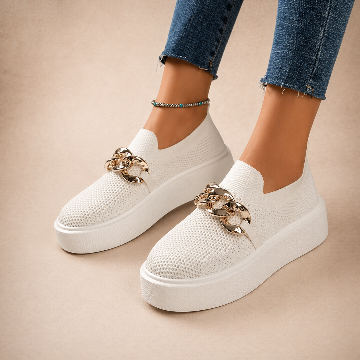 María - Zapatos Cadena Metálica