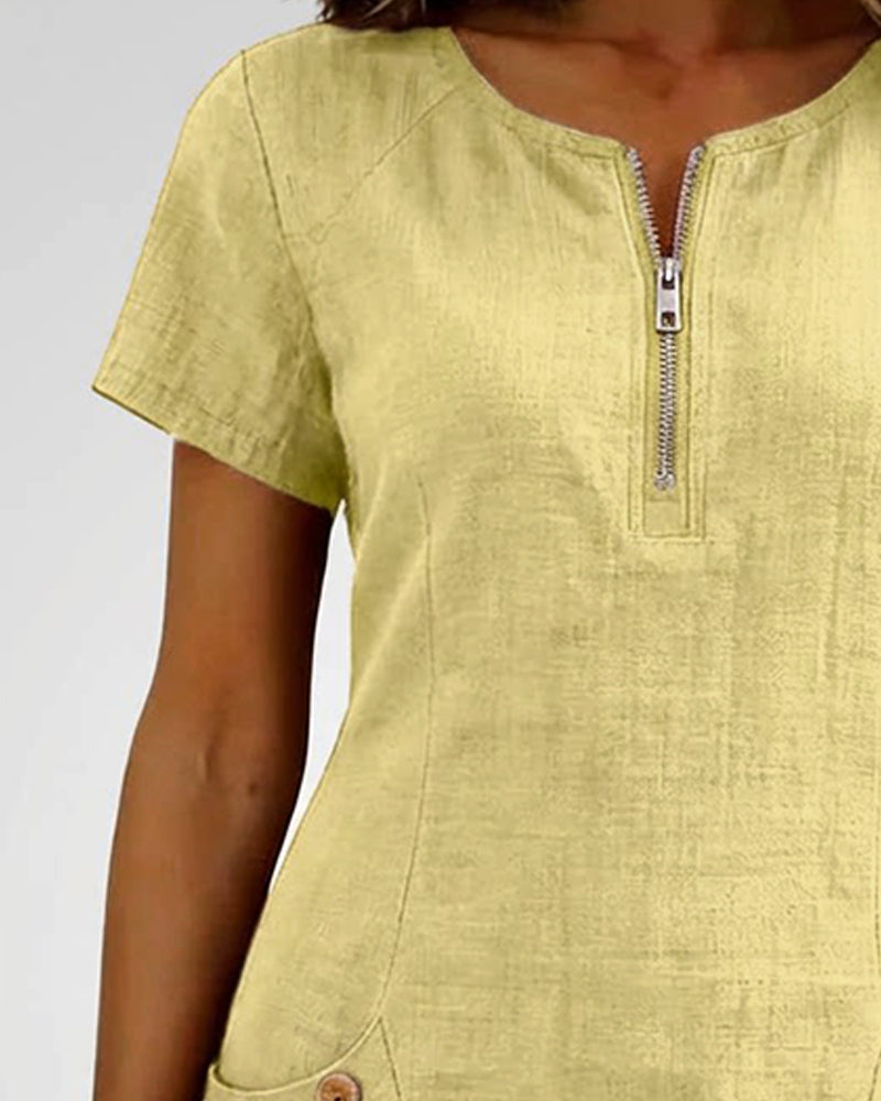 Van Elst Mode® | Vestido de algodón con cremallera