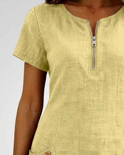 Van Elst Mode® | Vestido de algodón con cremallera